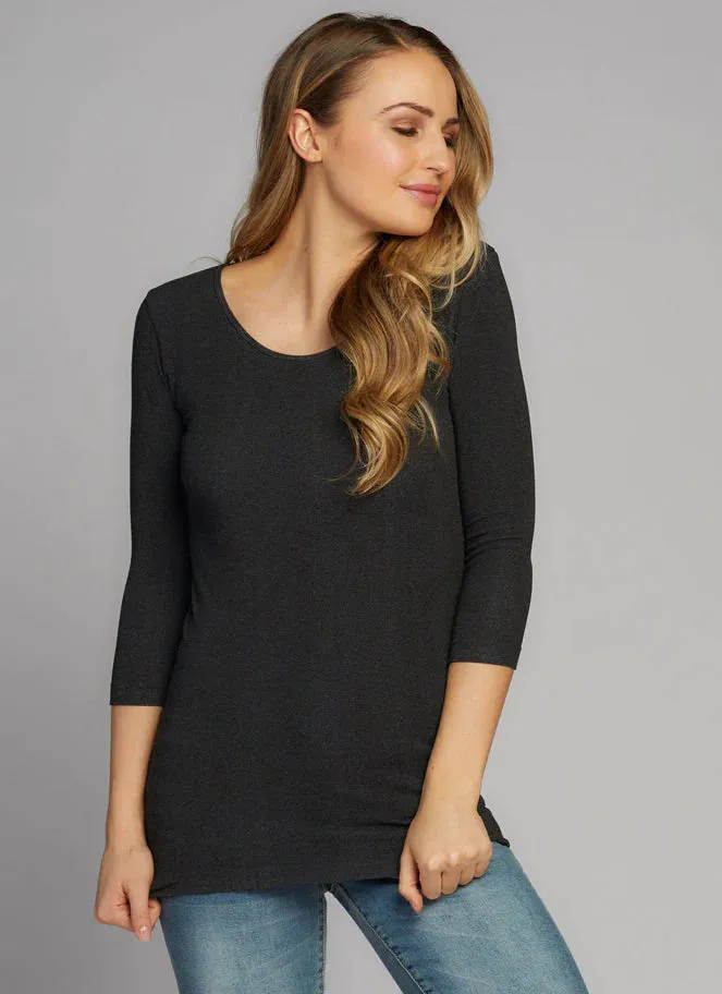 Bamboo 3/4 Sleeve Top - Neutral Collection