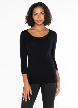 Bamboo 3/4 Sleeve Top - Neutral Collection