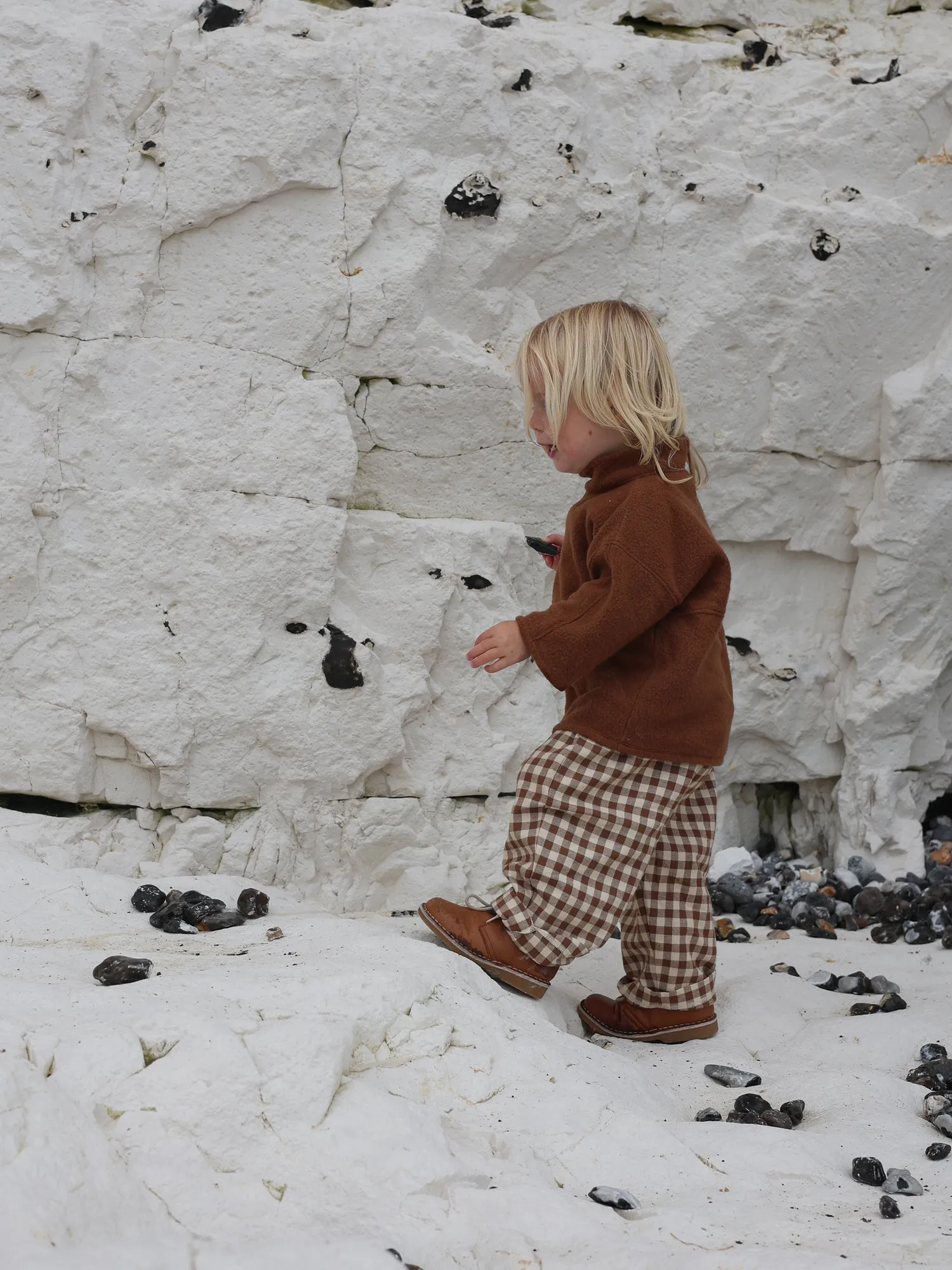 Chestnut Gingham Traveller Pants