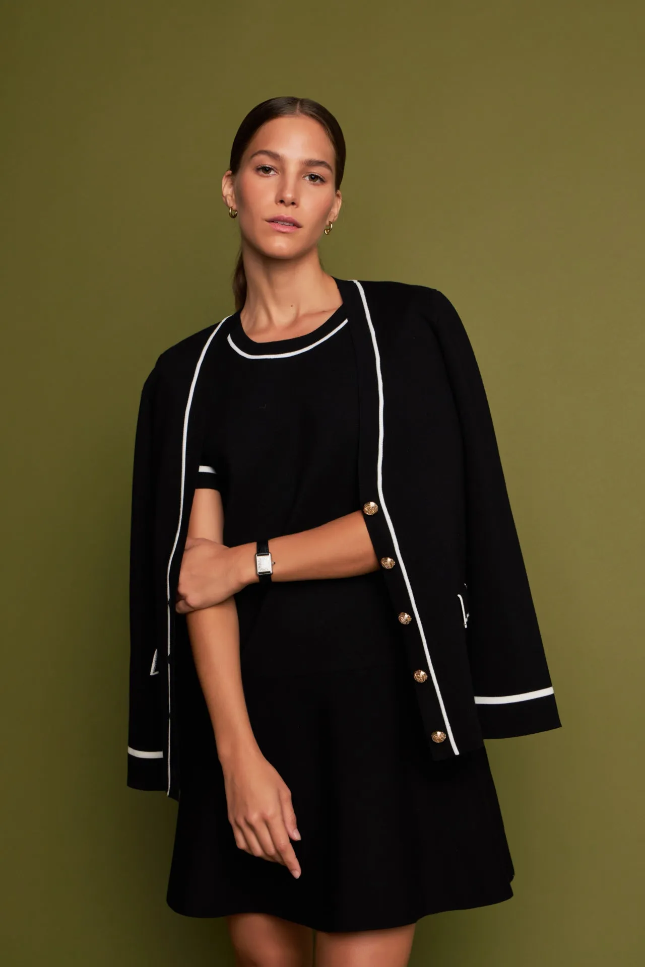 English Factory - Knit Contrast Cardigan