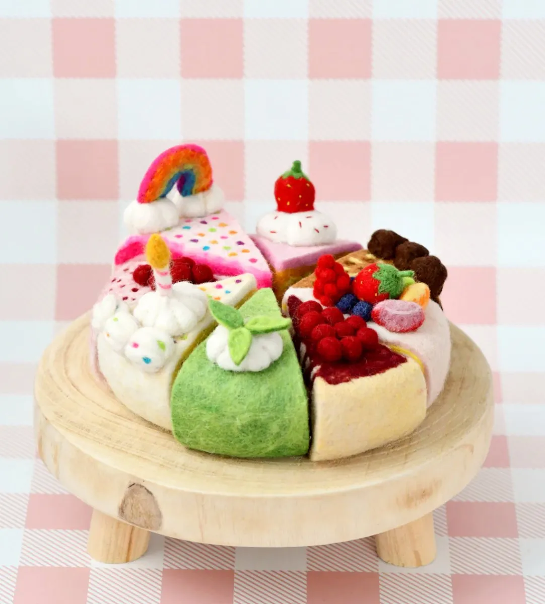 Felt Rainbow Cake Slice - Tara Treasures