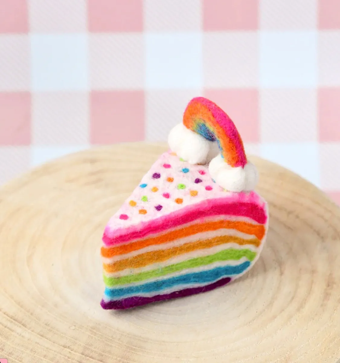 Felt Rainbow Cake Slice - Tara Treasures