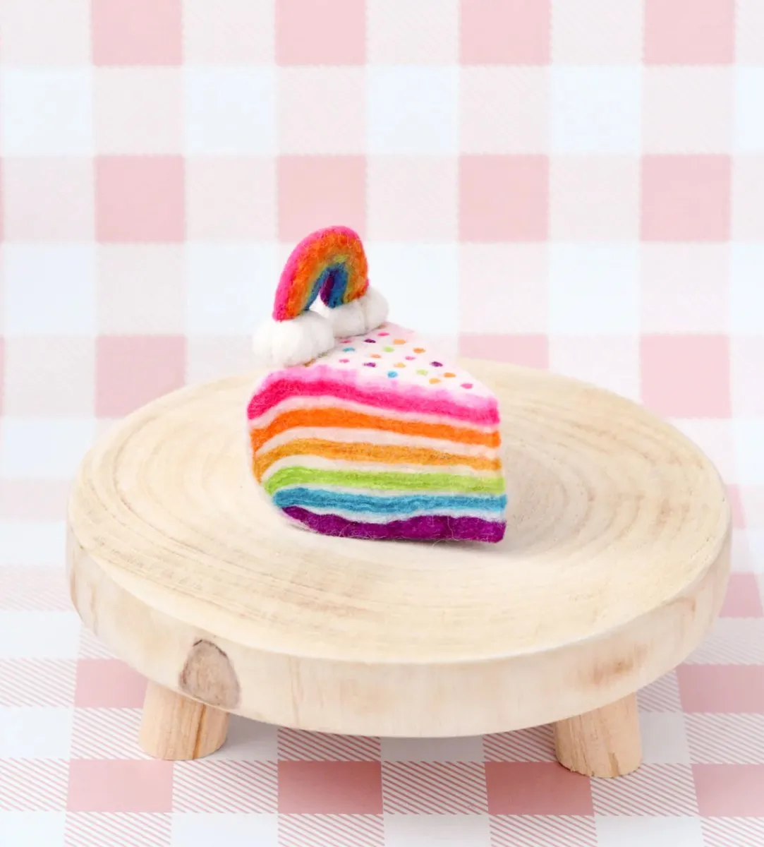 Felt Rainbow Cake Slice - Tara Treasures