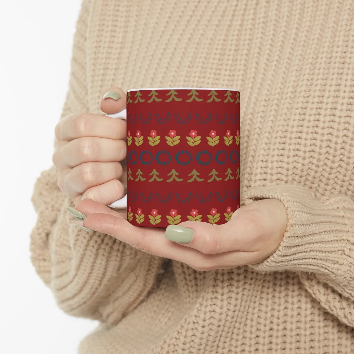 Folk Art Holiday Coffee Mug