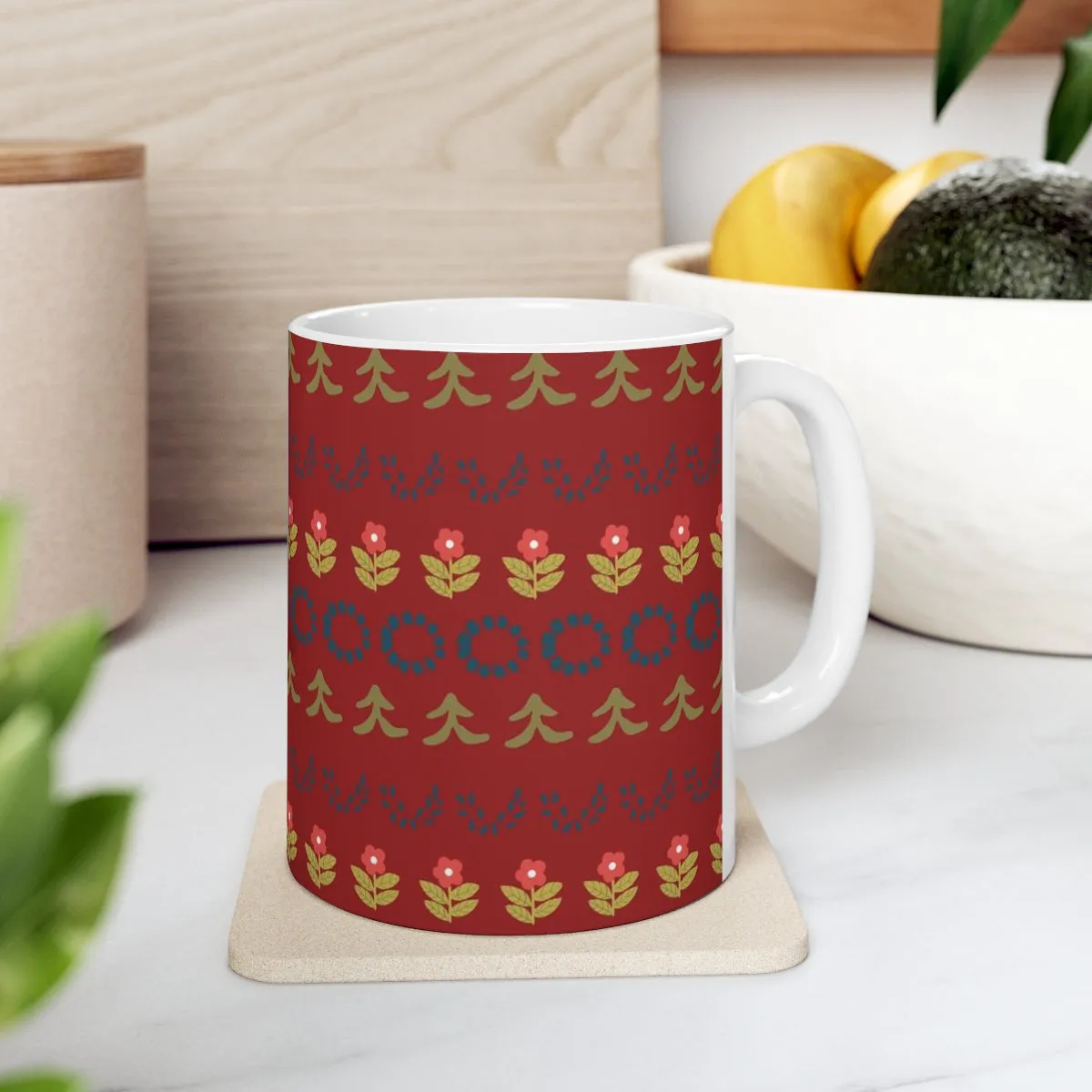 Folk Art Holiday Coffee Mug