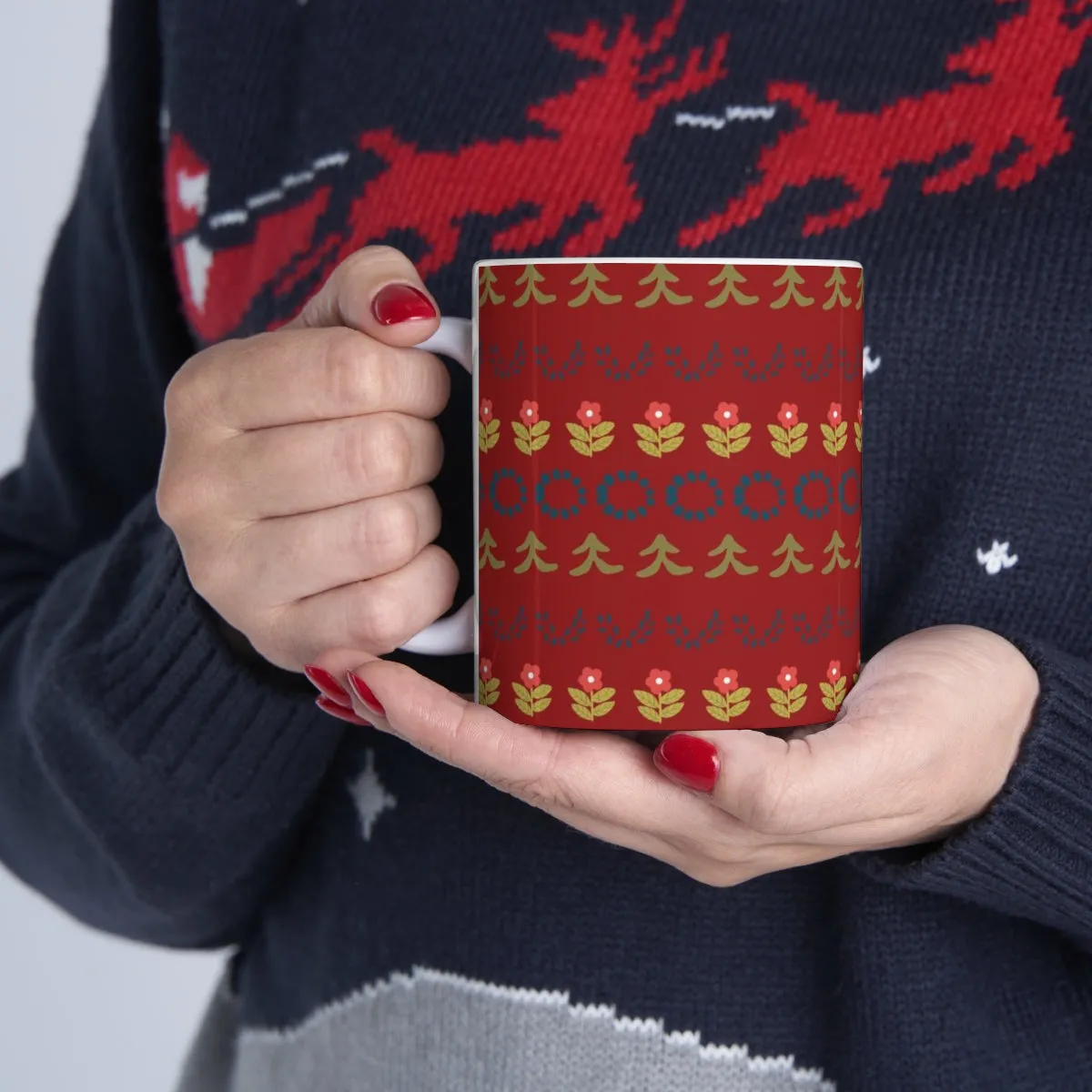 Folk Art Holiday Coffee Mug