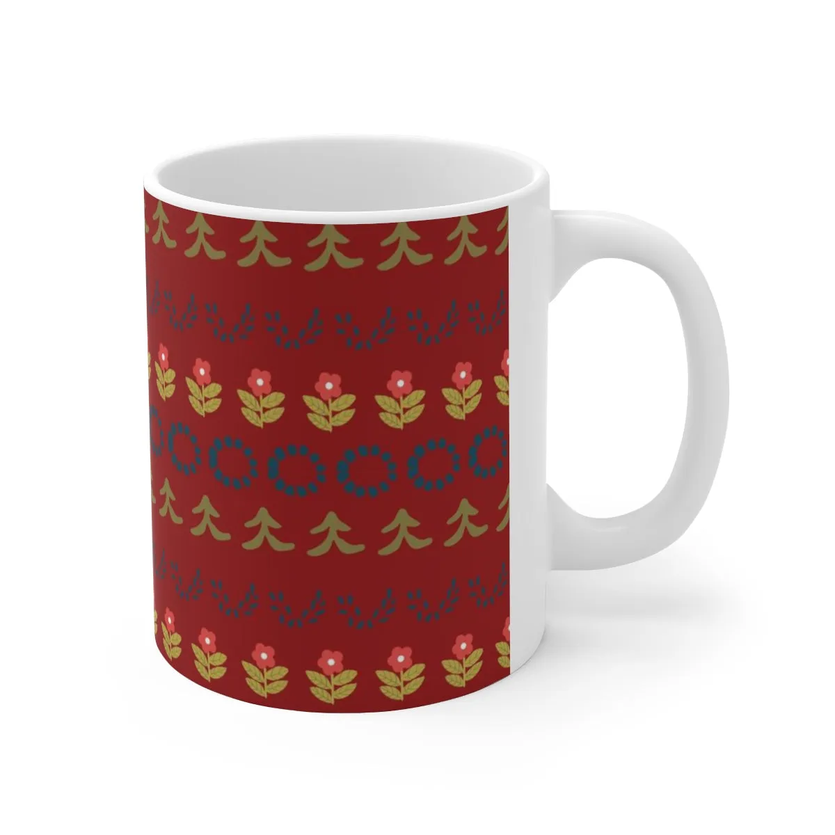 Folk Art Holiday Coffee Mug