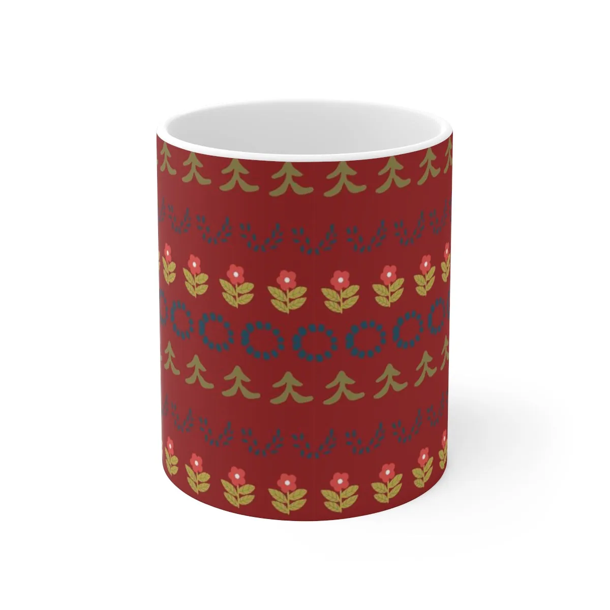 Folk Art Holiday Coffee Mug