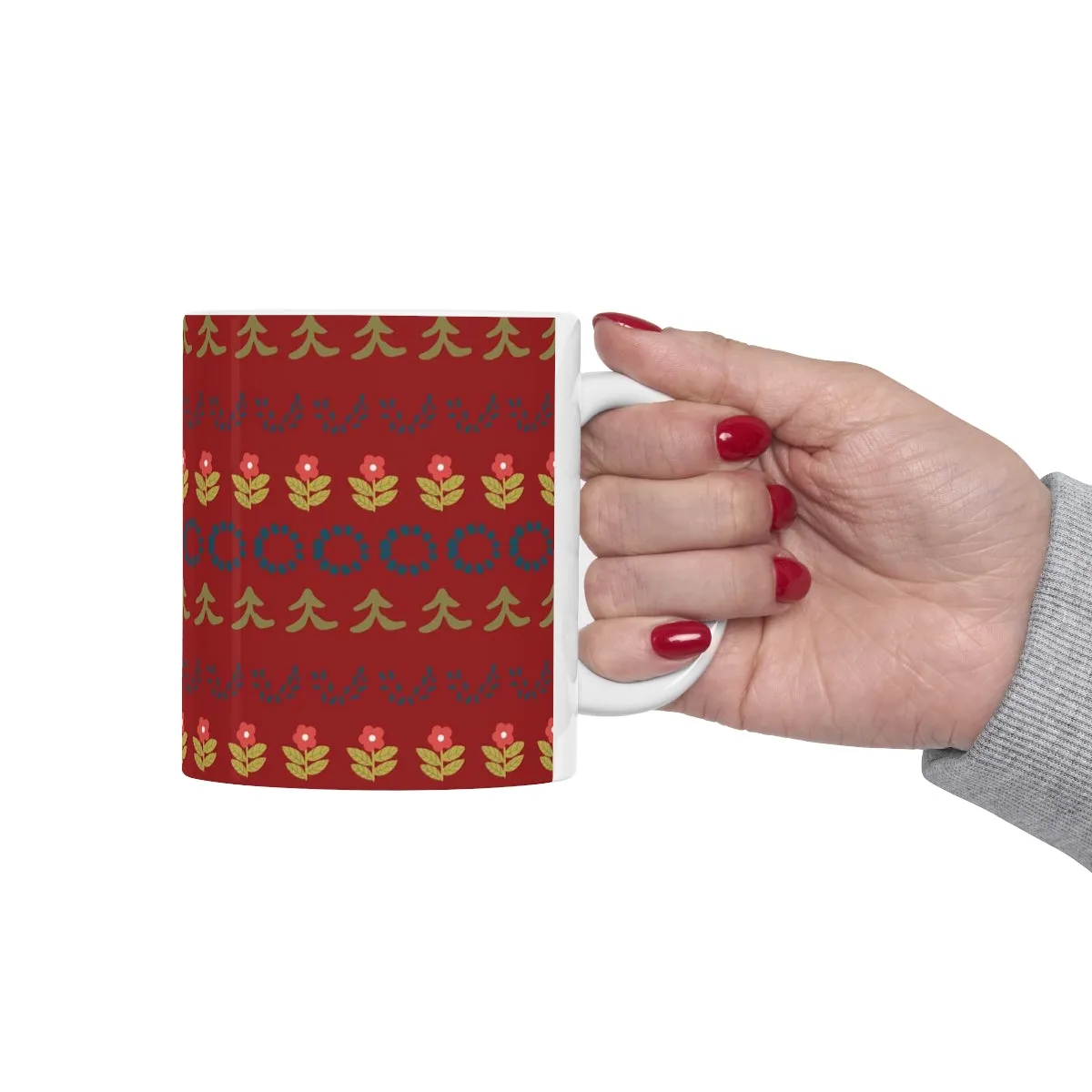 Folk Art Holiday Coffee Mug