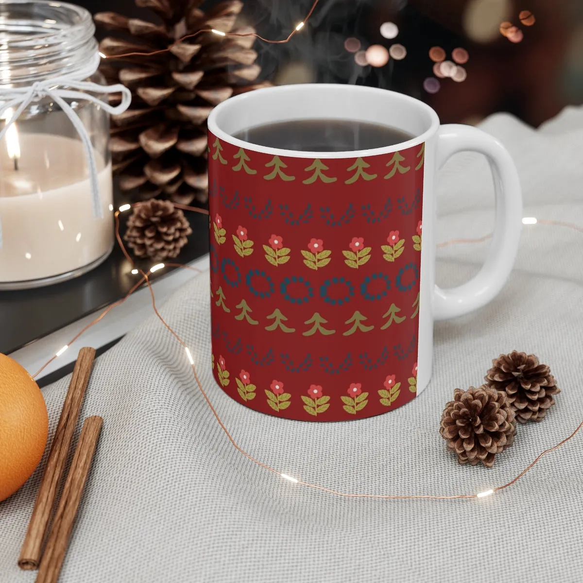 Folk Art Holiday Coffee Mug