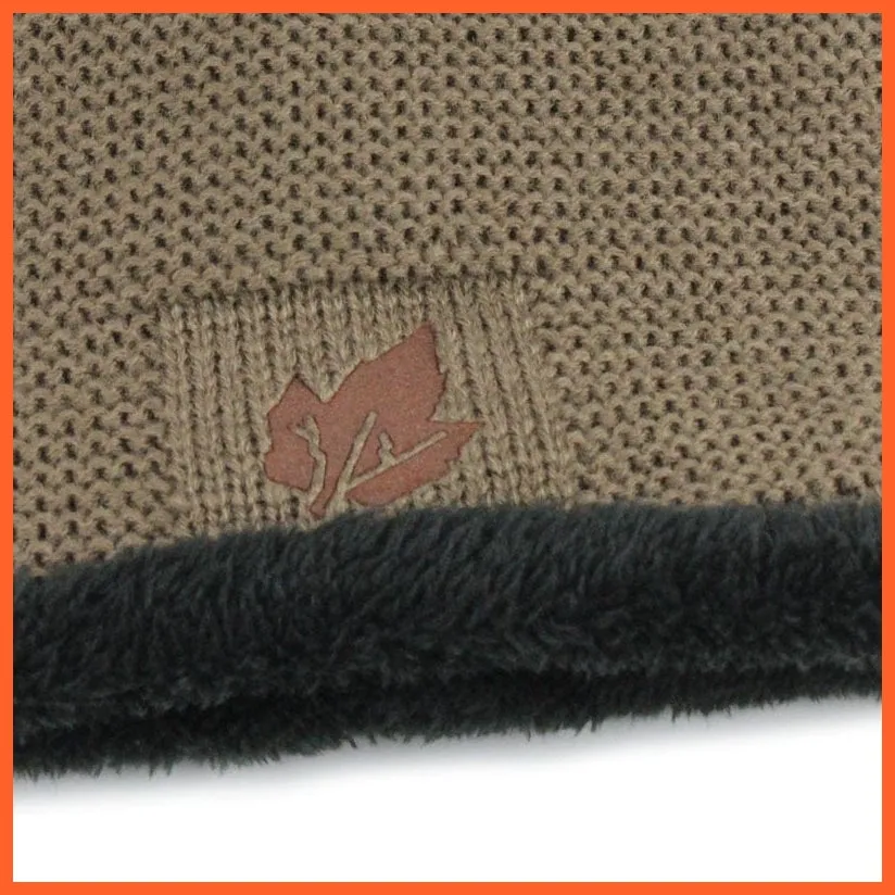 Geometric Skullies Beanies Winter Knitted Hat | Balaclava Beanie Scarf Men Winter Hats Mask Brand Caps