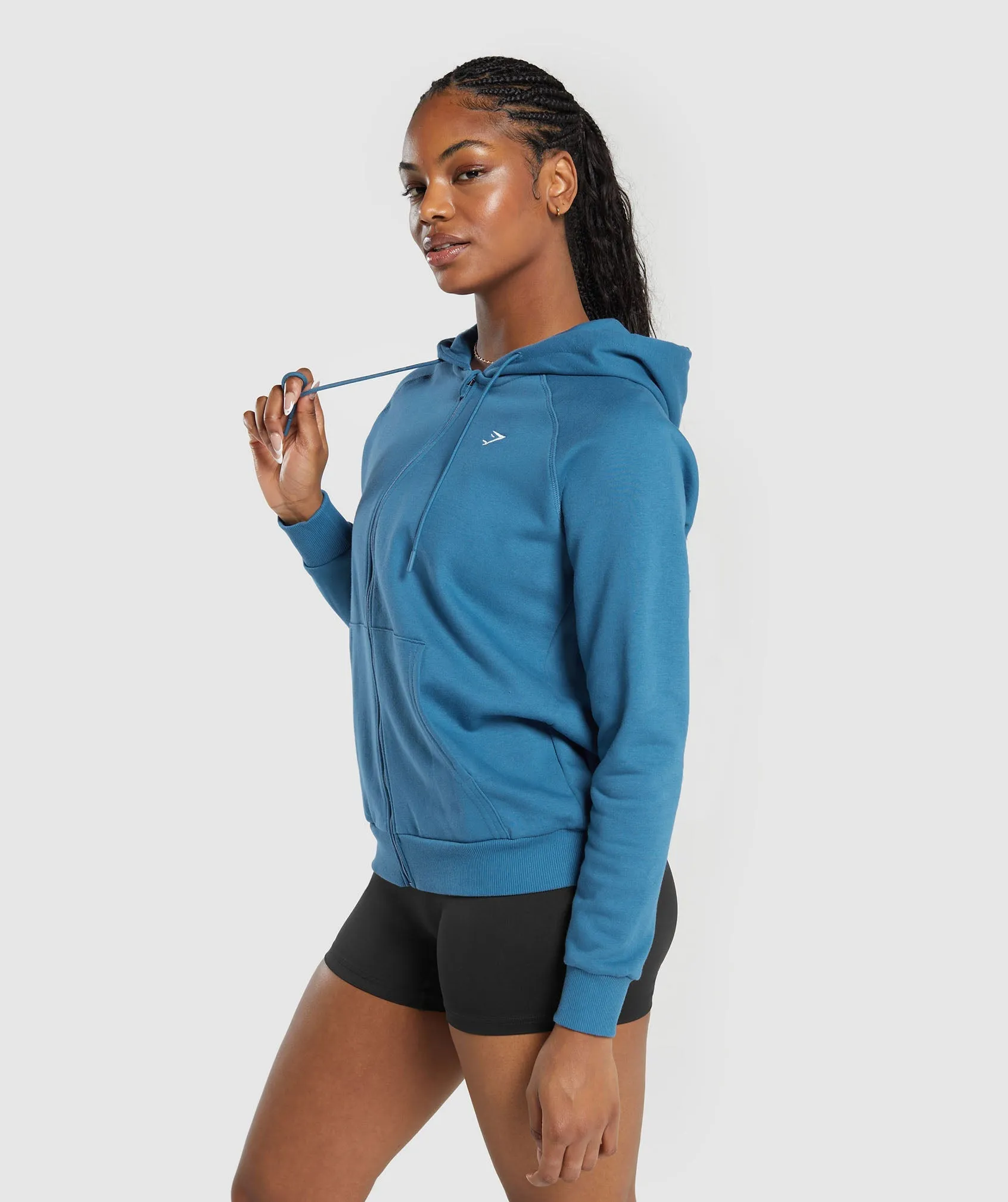 Gymshark Training Fleece Zip Hoodie - Utility Blue
