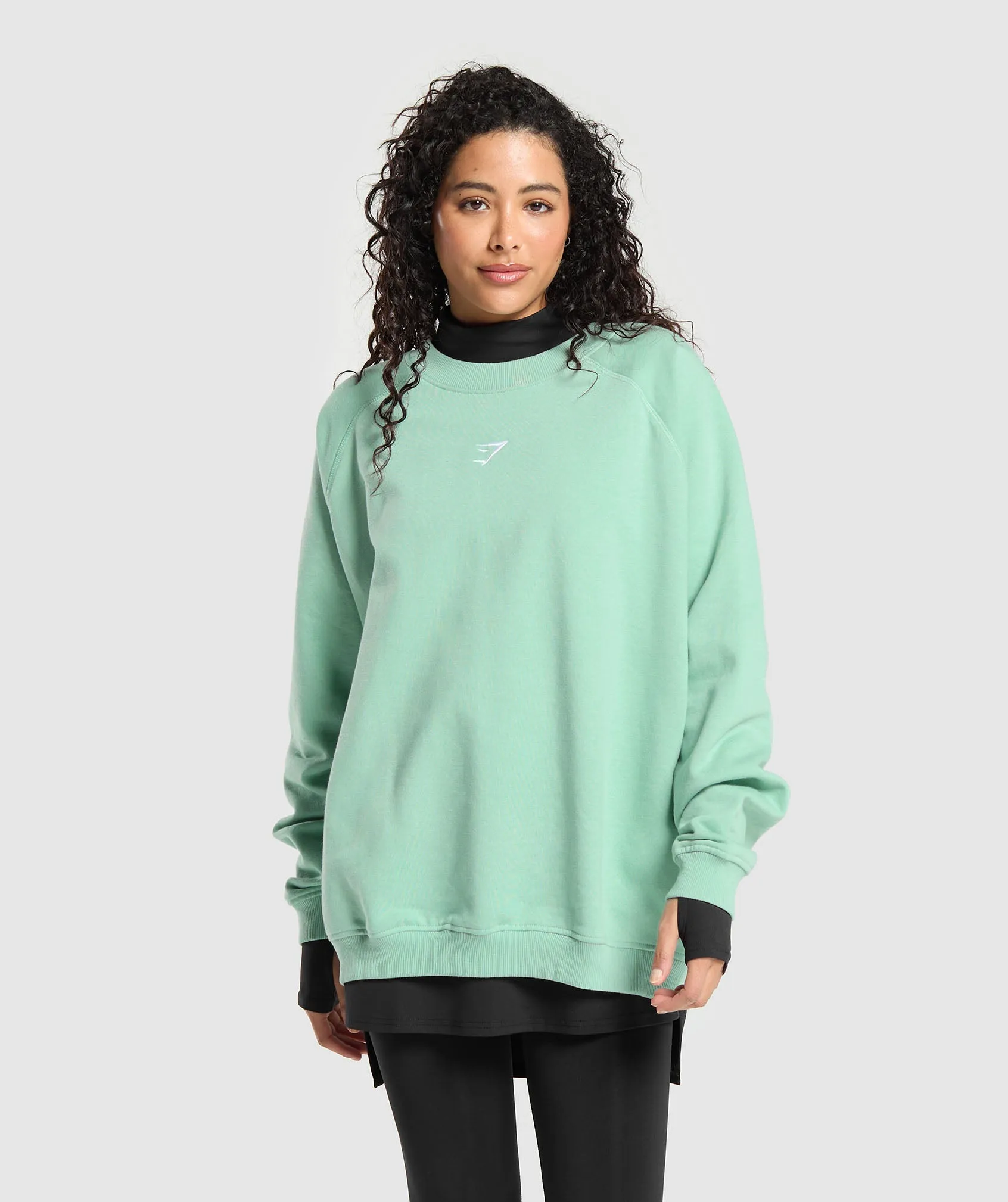Gymshark Training Oversized Fleece Sweatshirt - Lido Green