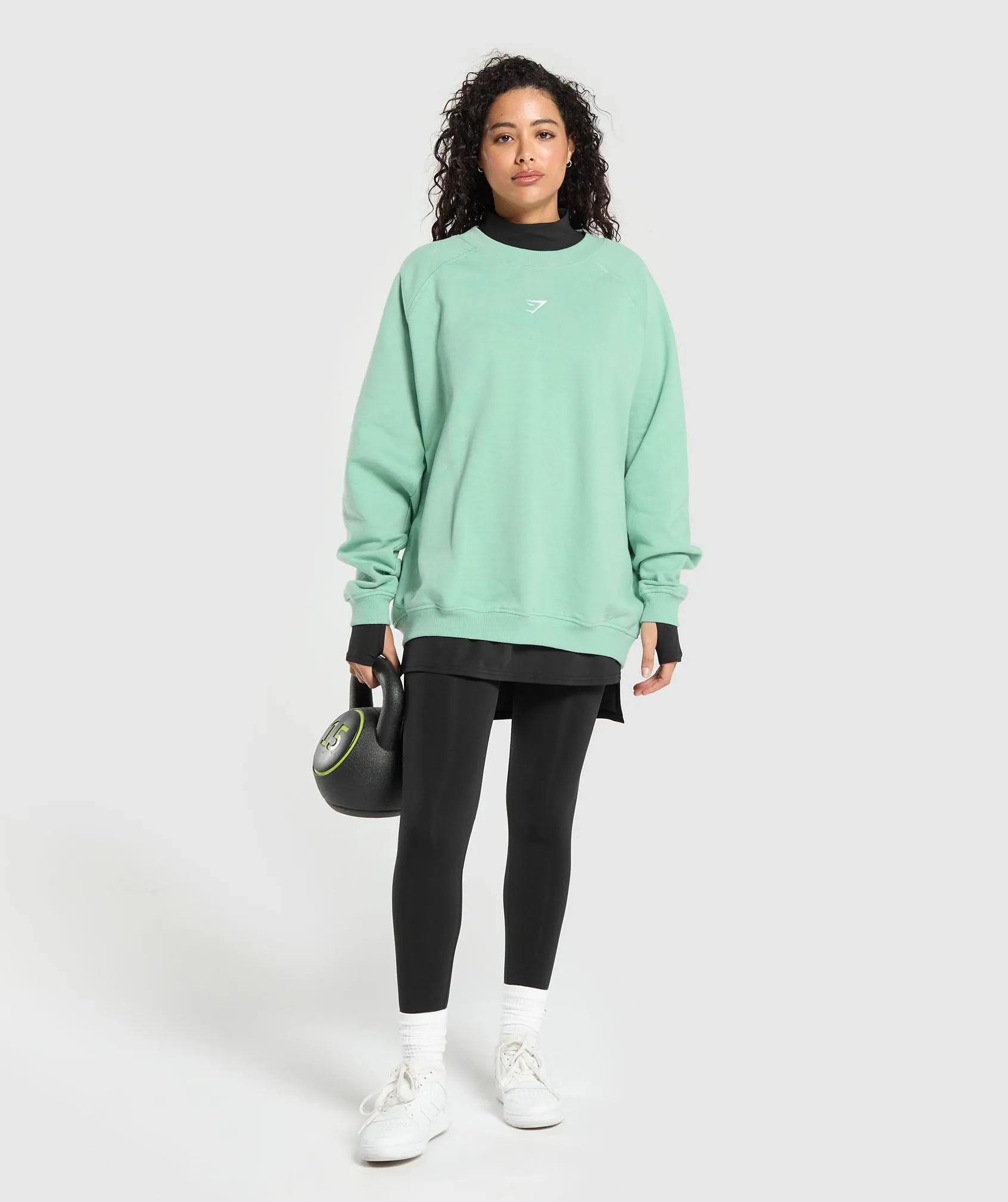 Gymshark Training Oversized Fleece Sweatshirt - Lido Green