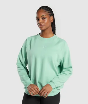 Gymshark Training Oversized Fleece Sweatshirt - Lido Green