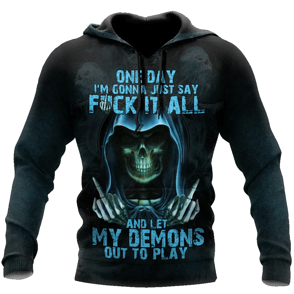 Hell Man Skull Unisex Hoodie, Skull Hoodies 3D Clothing
