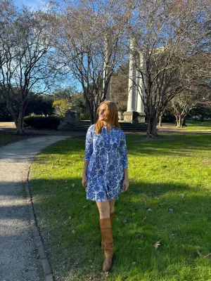 Juliette Dress Blue Canton