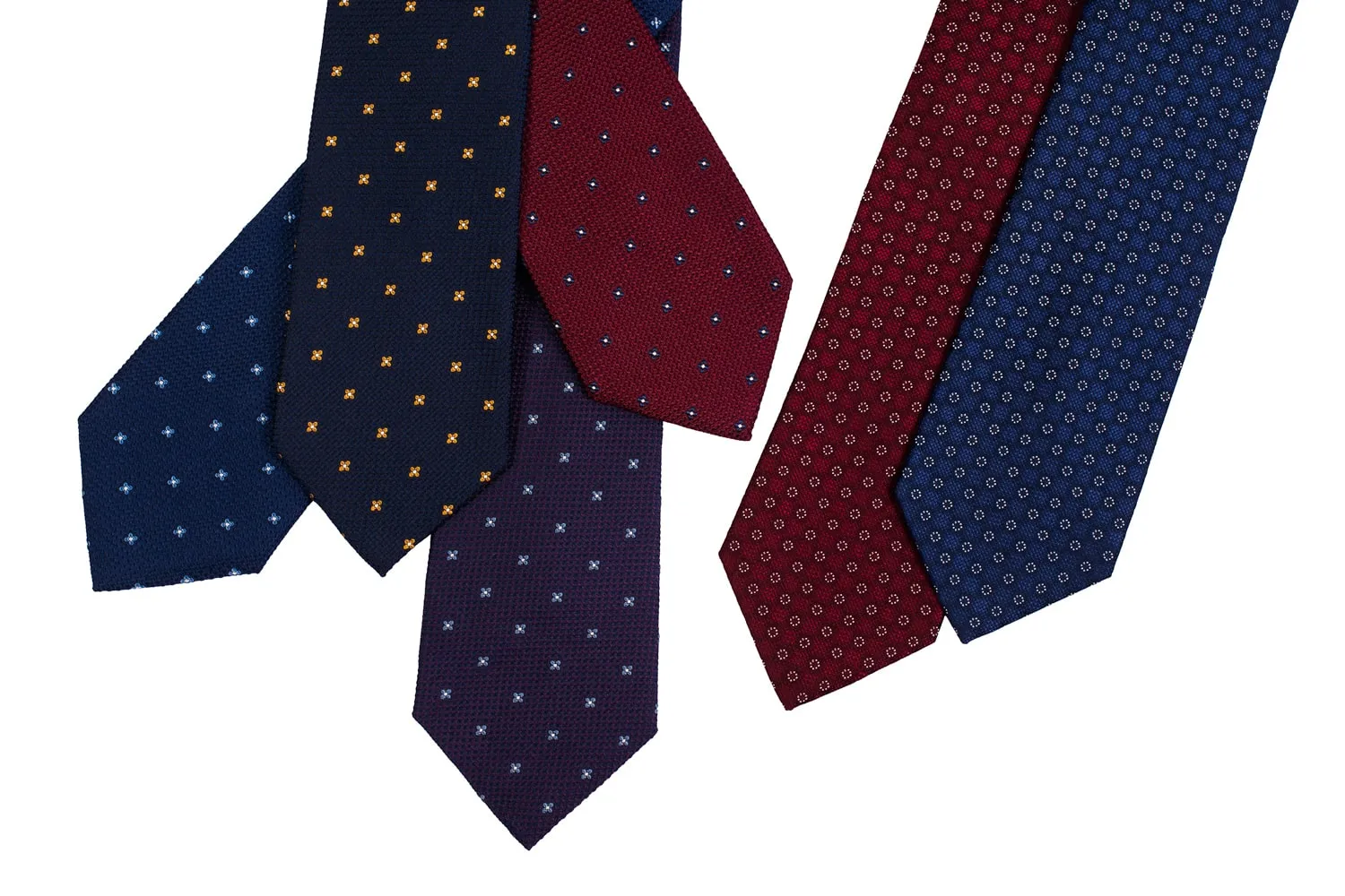 Lawrence Foulard Silk Tie, Blue / Silver