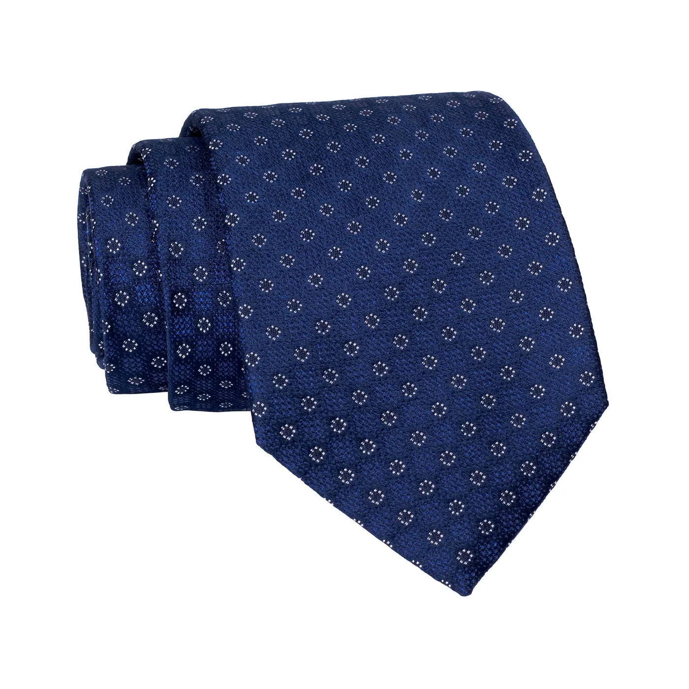 Lawrence Foulard Silk Tie, Blue / Silver