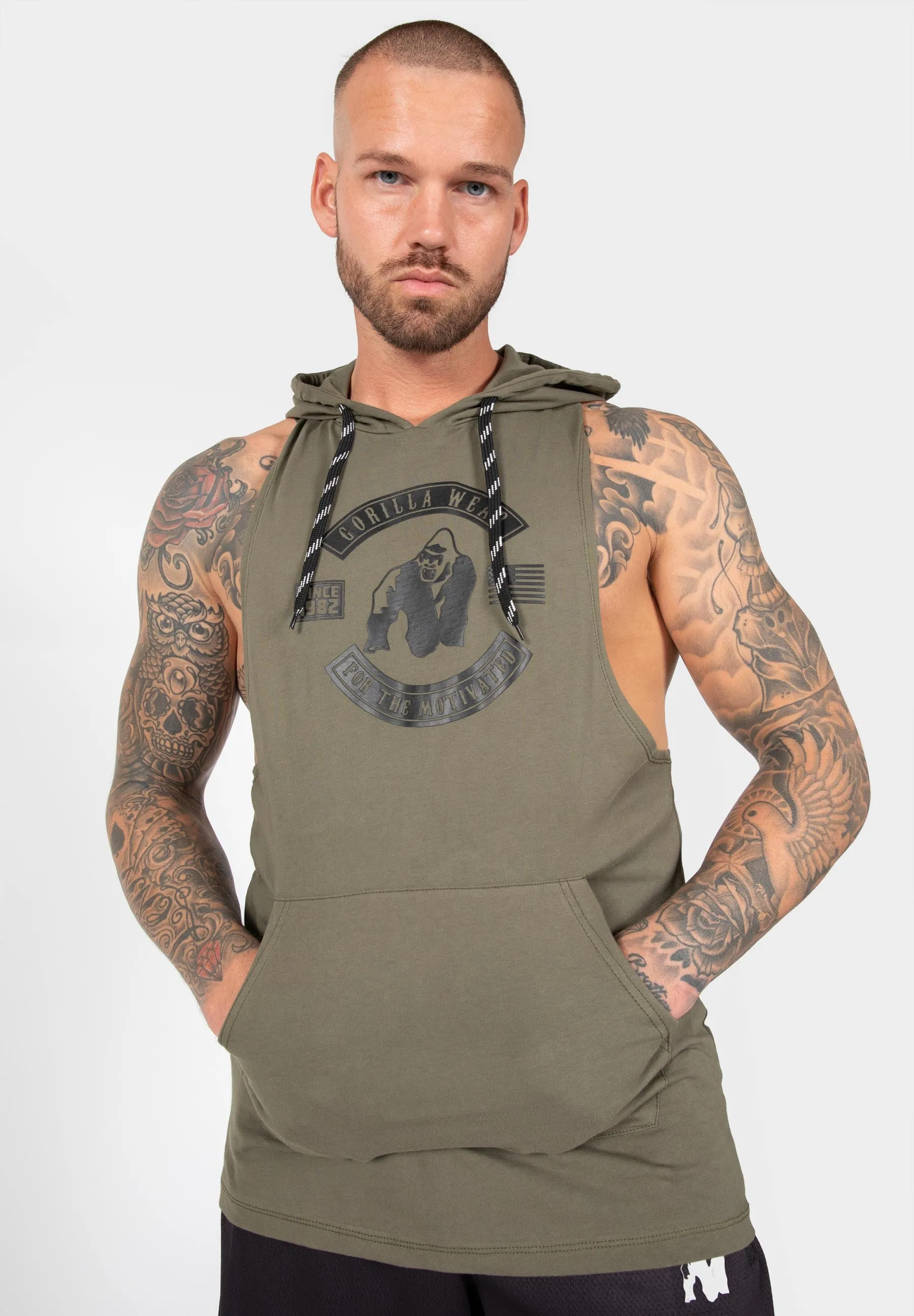 Lawrence Hooded Tank Top - Army Green