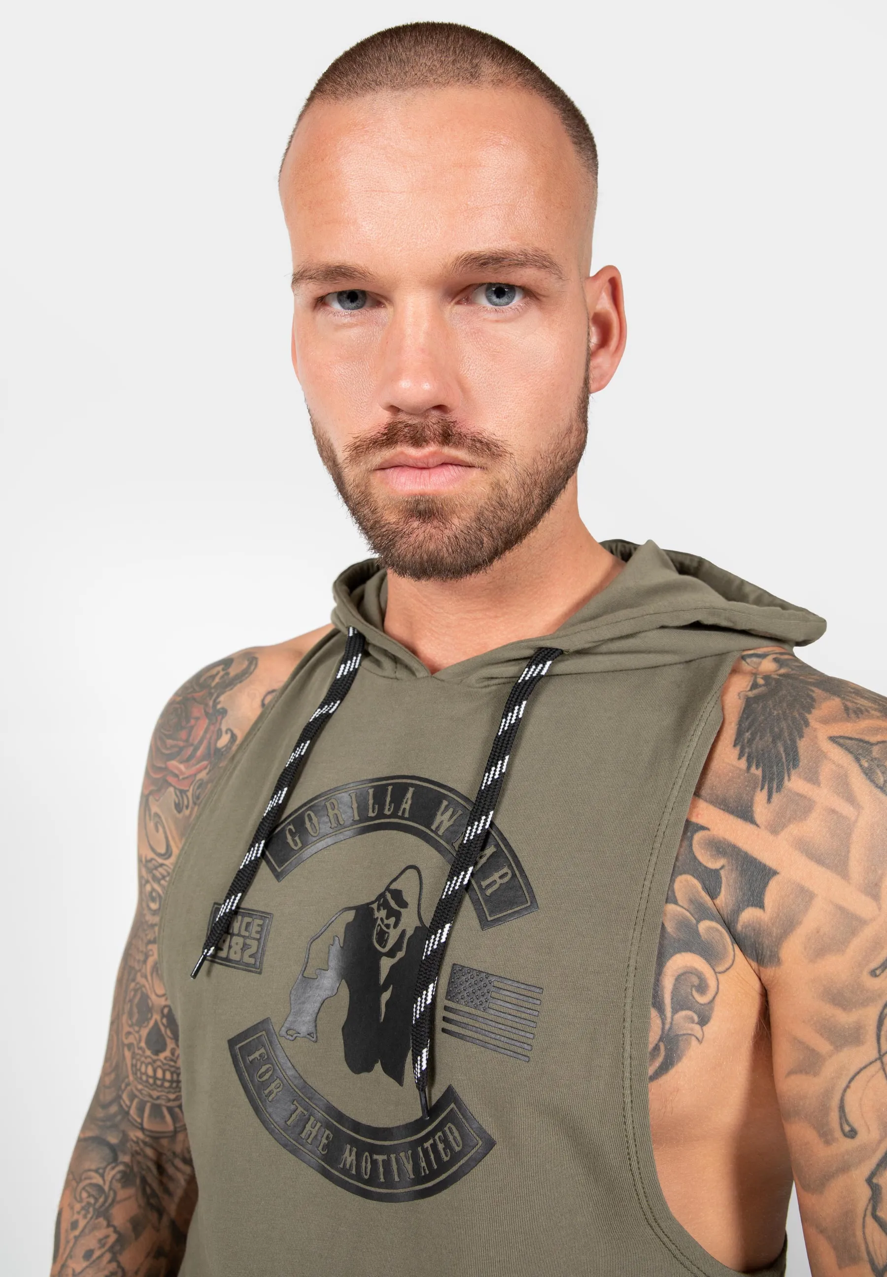 Lawrence Hooded Tank Top - Army Green