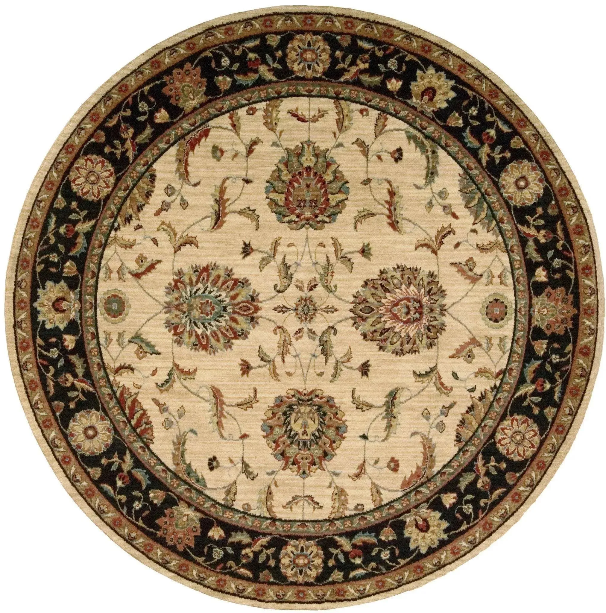 Living Treasures LI04 Ivory/Black Rug