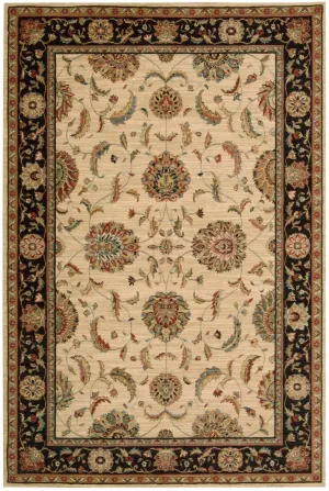 Living Treasures LI04 Ivory/Black Rug