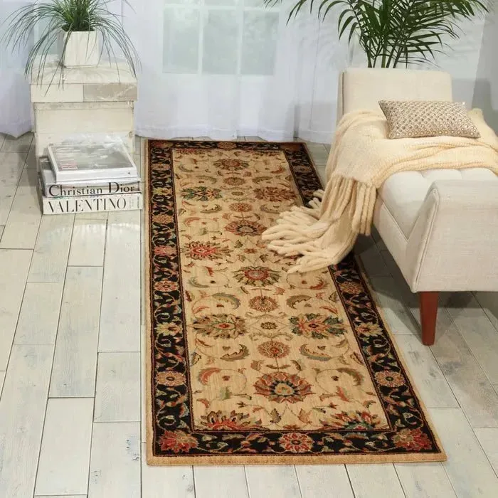 Living Treasures LI04 Ivory/Black Rug