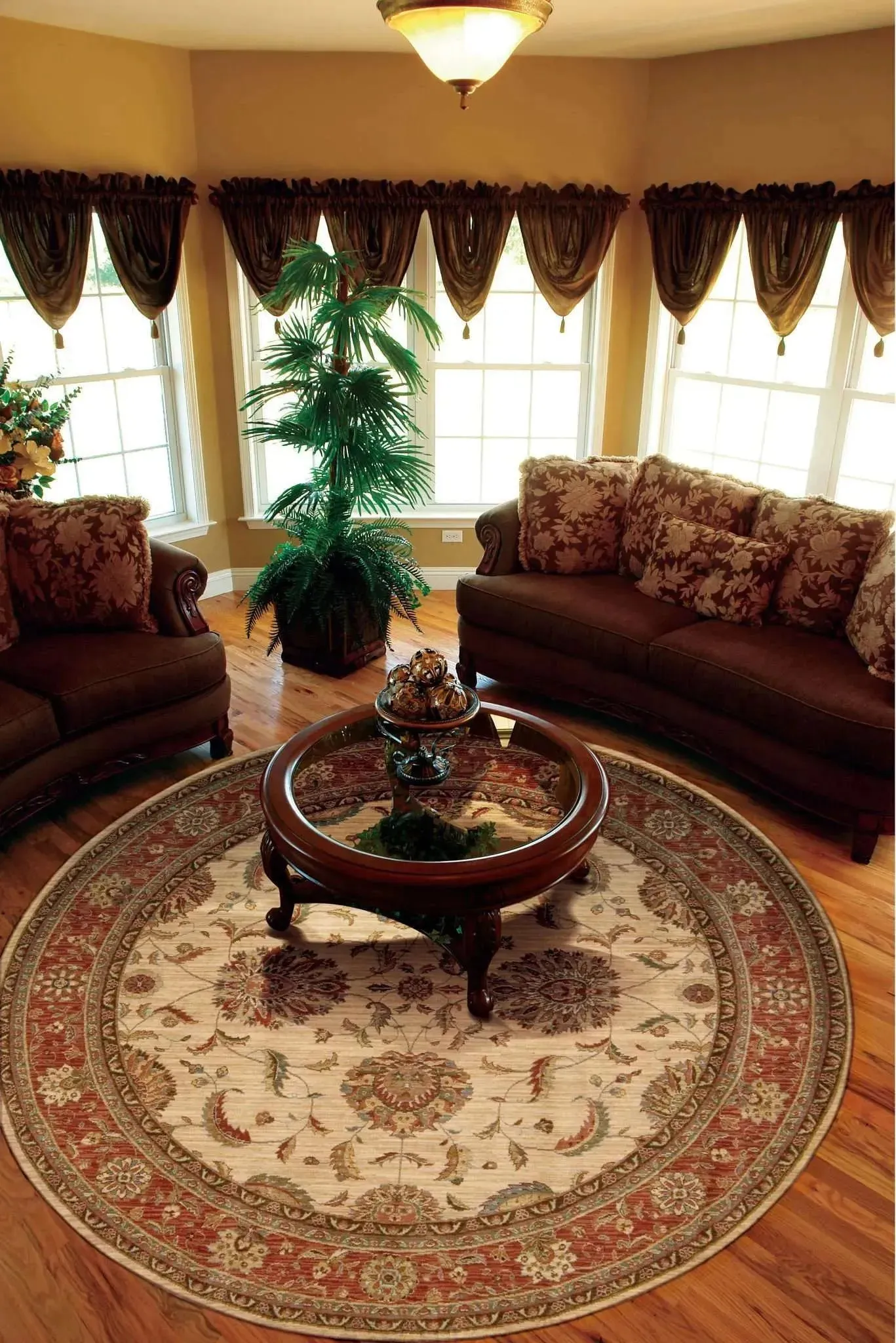 Living Treasures LI04 Ivory/Red Rug