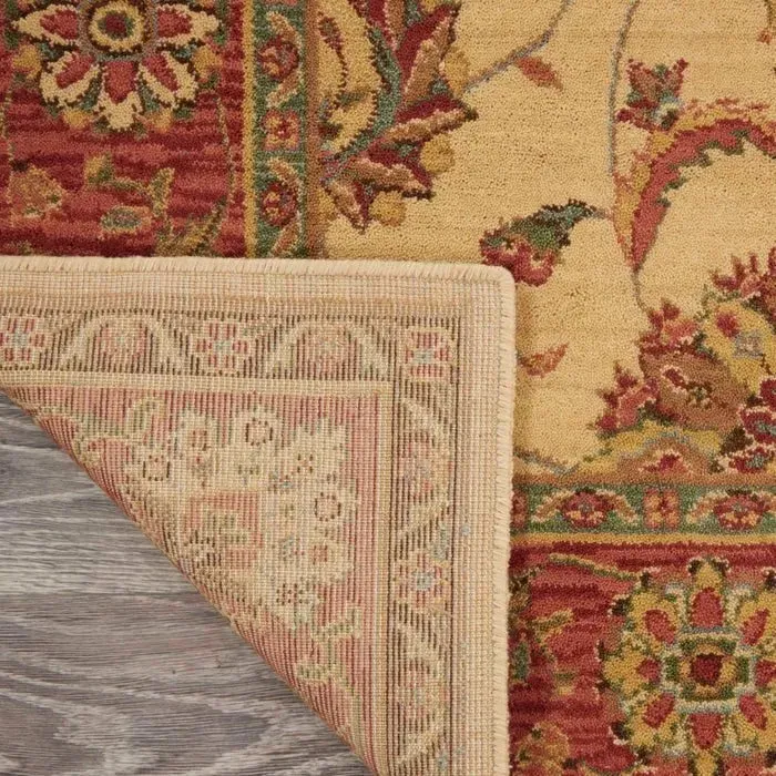 Living Treasures LI04 Ivory/Red Rug