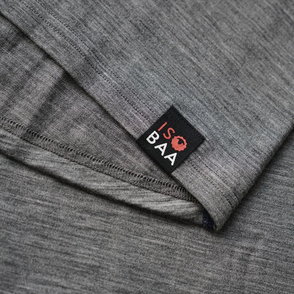Mens Merino 180 Baseball Crew (Charcoal/Navy)