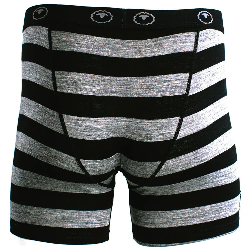 Mens Merino 180 Boxers (Black/Charcoal)