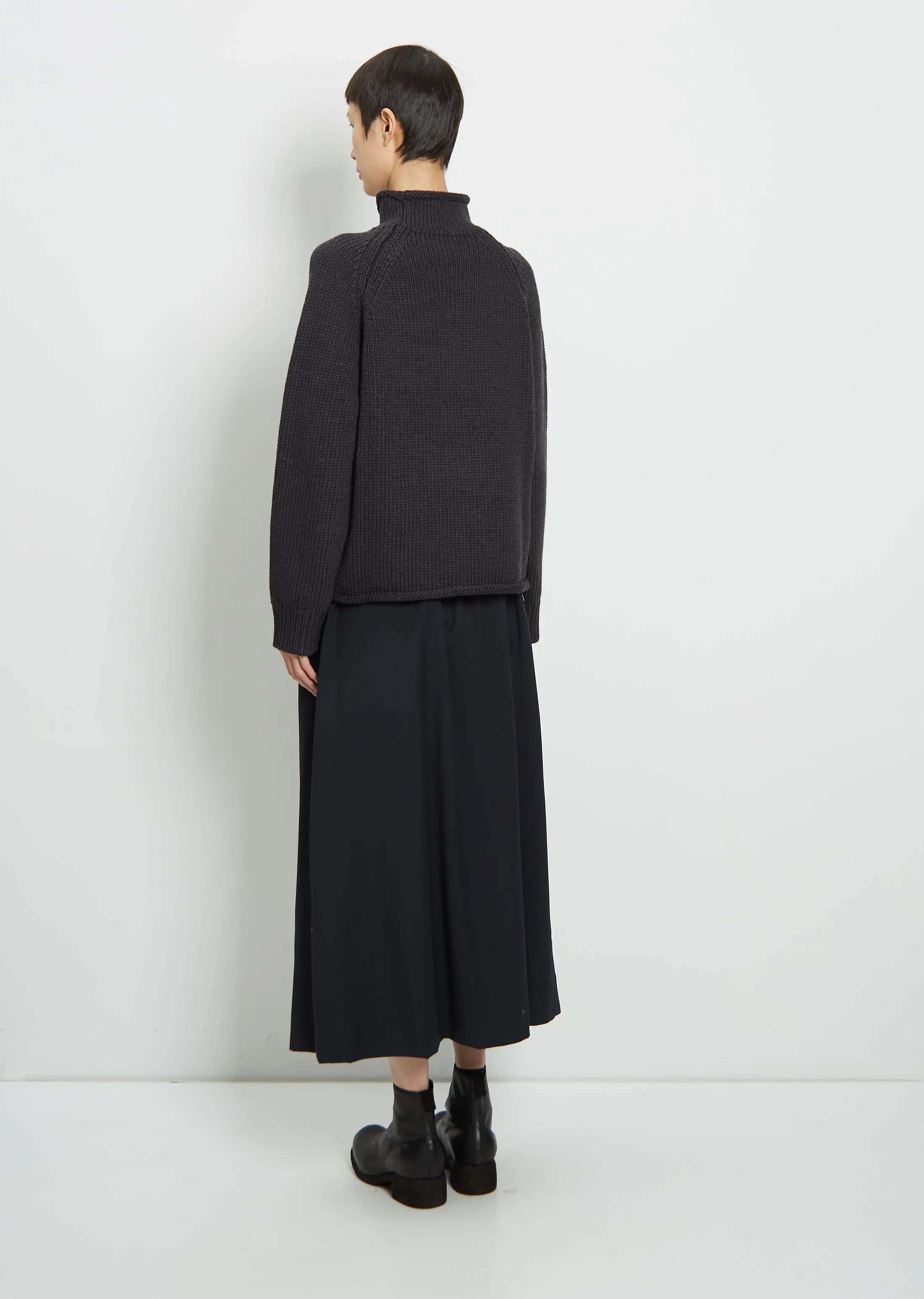 Merino Wool Rollneck — Carbon
