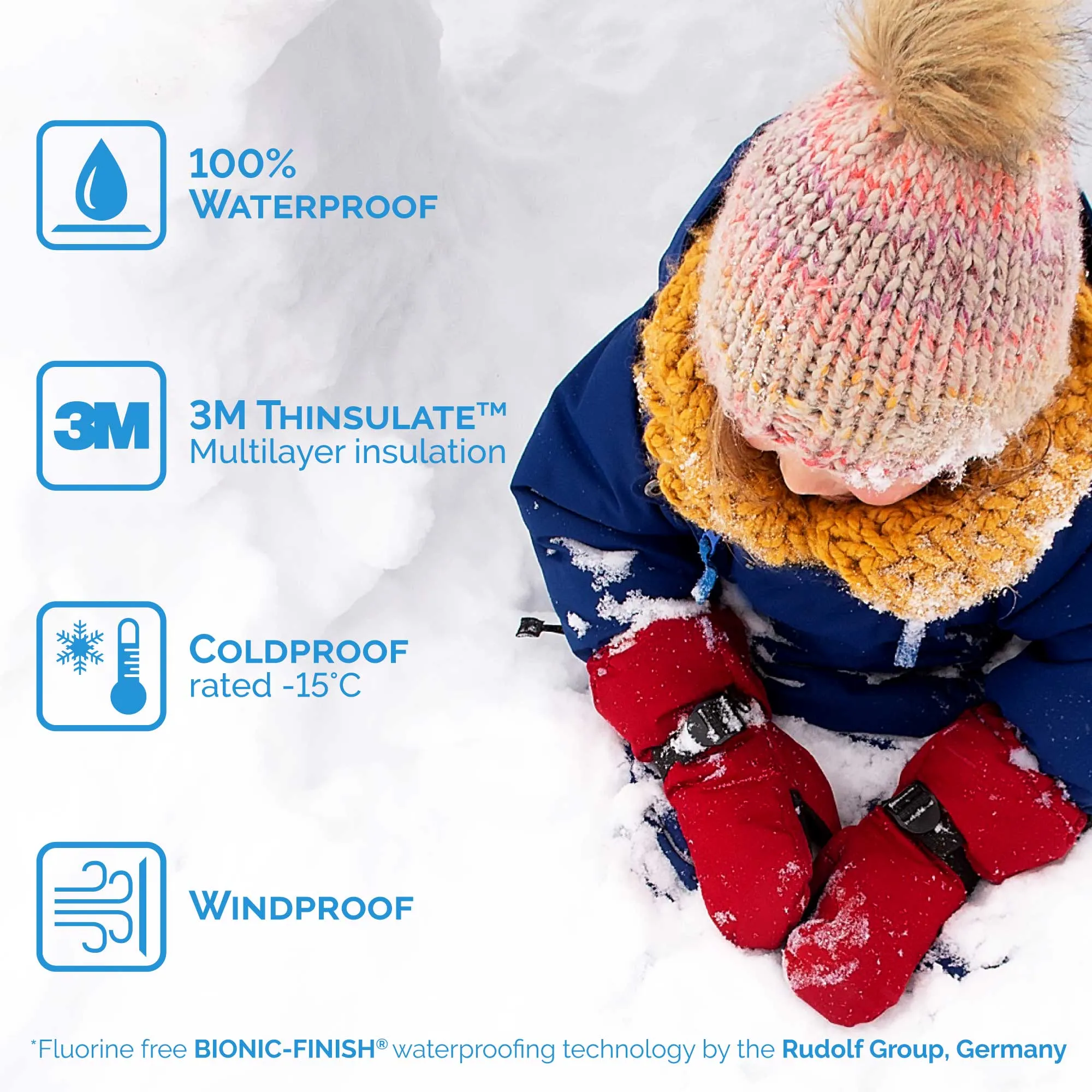 Neon Peaks Cozy-Dry Waterproof Mittens