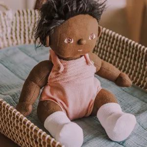 Olli Ella Dinkum Dolls Clothes Romper Rose