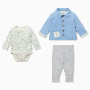 Peter Rabbit Cardigan, Bodysuit & Leggings Outfit