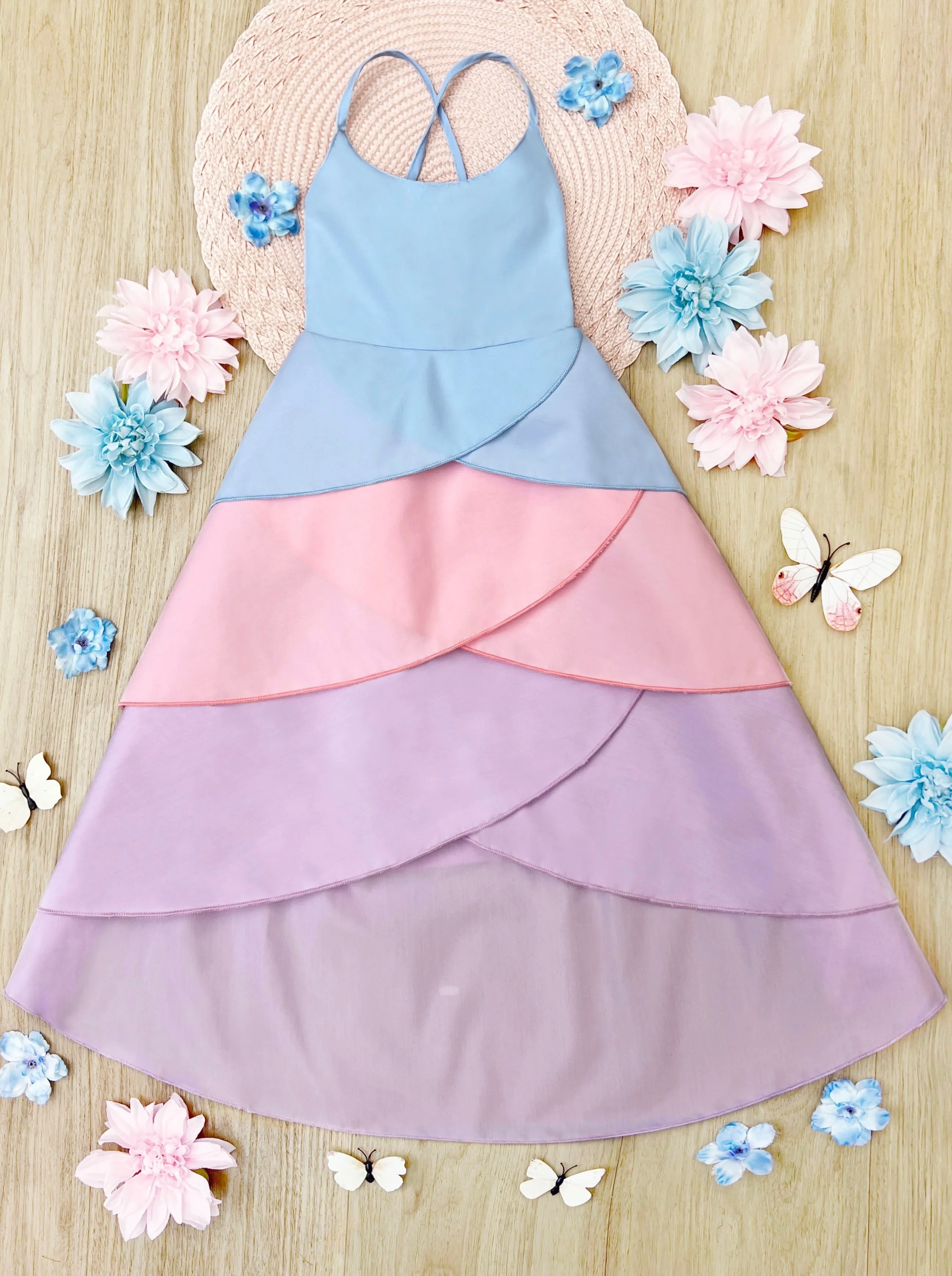 Pretty Petal Cotton Candy Tiered Dress