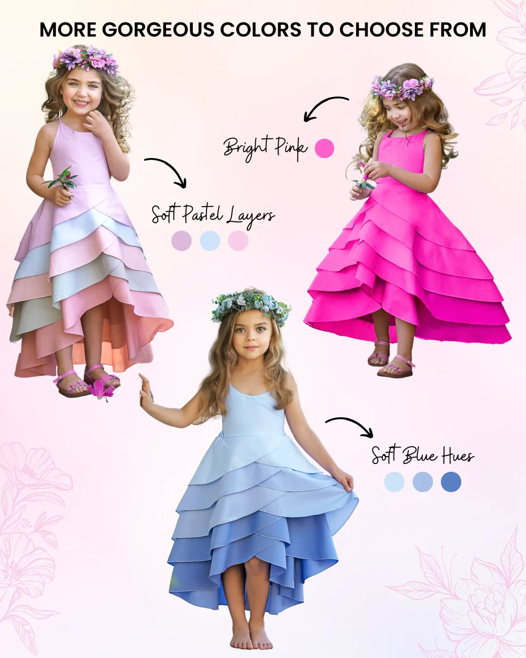 Pretty Petal Cotton Candy Tiered Dress