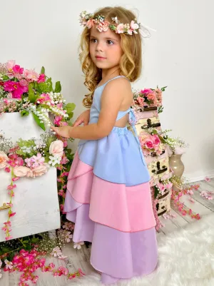 Pretty Petal Cotton Candy Tiered Dress