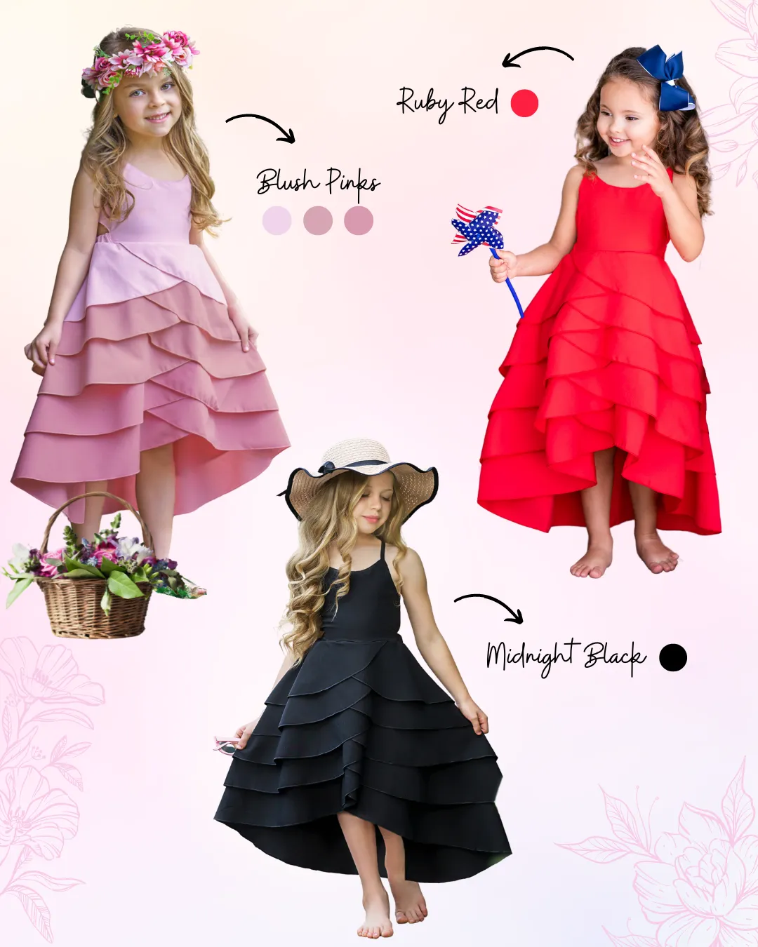 Pretty Petal Cotton Candy Tiered Dress