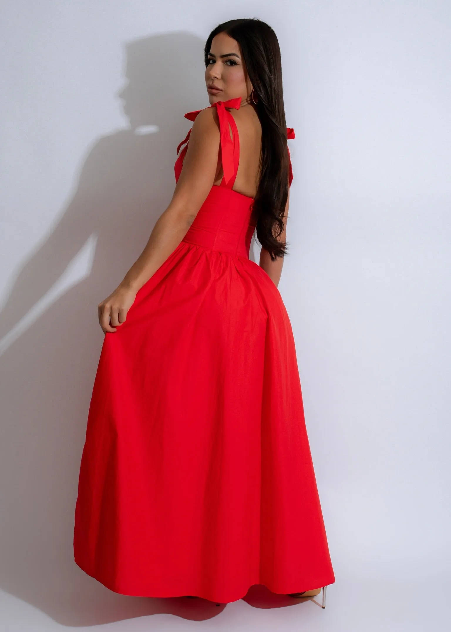 Radiant Romance Maxi Dress Red