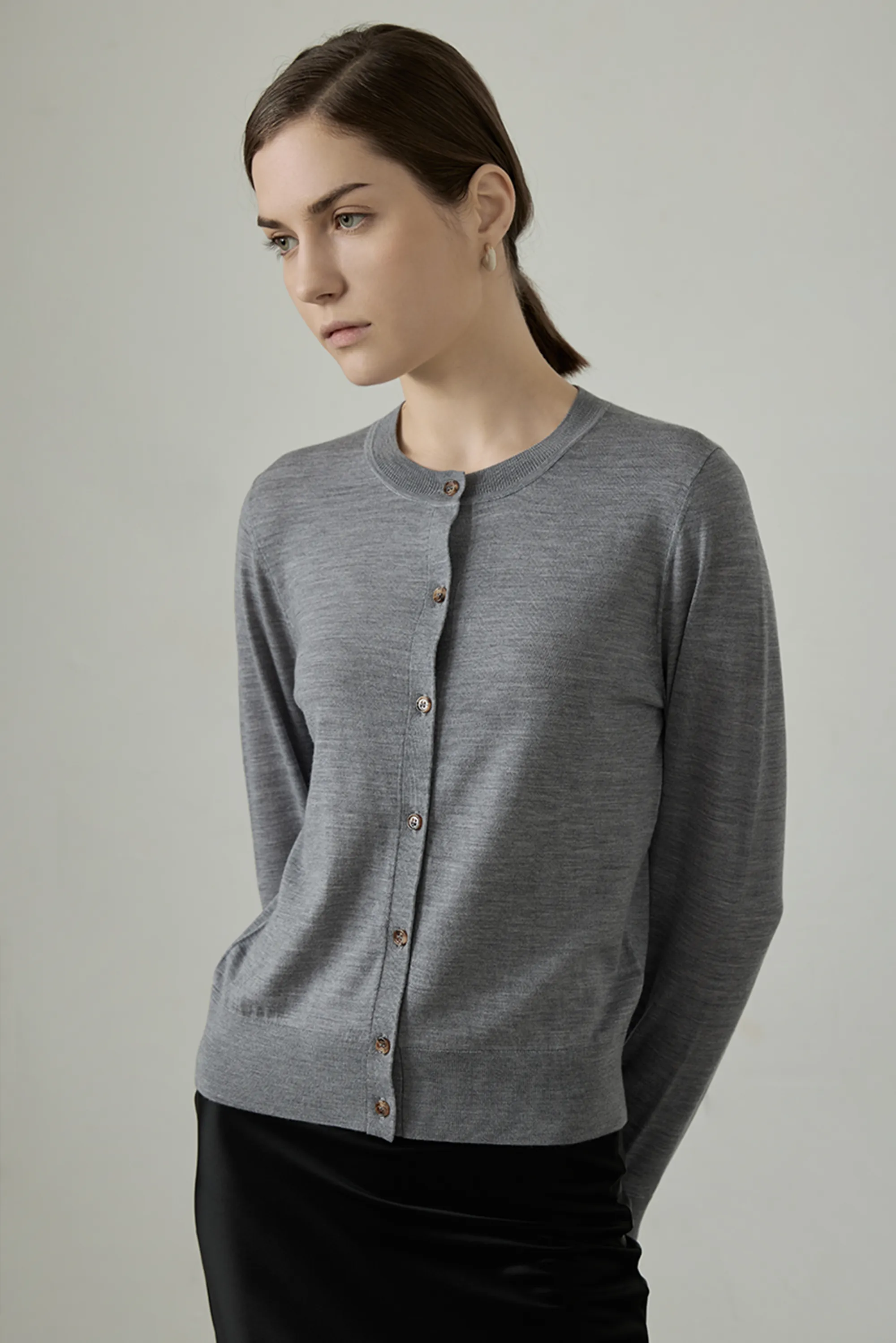 S.CLASS superfine wool cardigan (Grey)