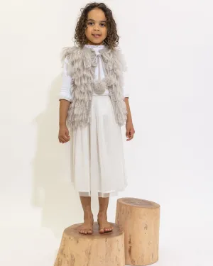 Shaggy Vest - Silver