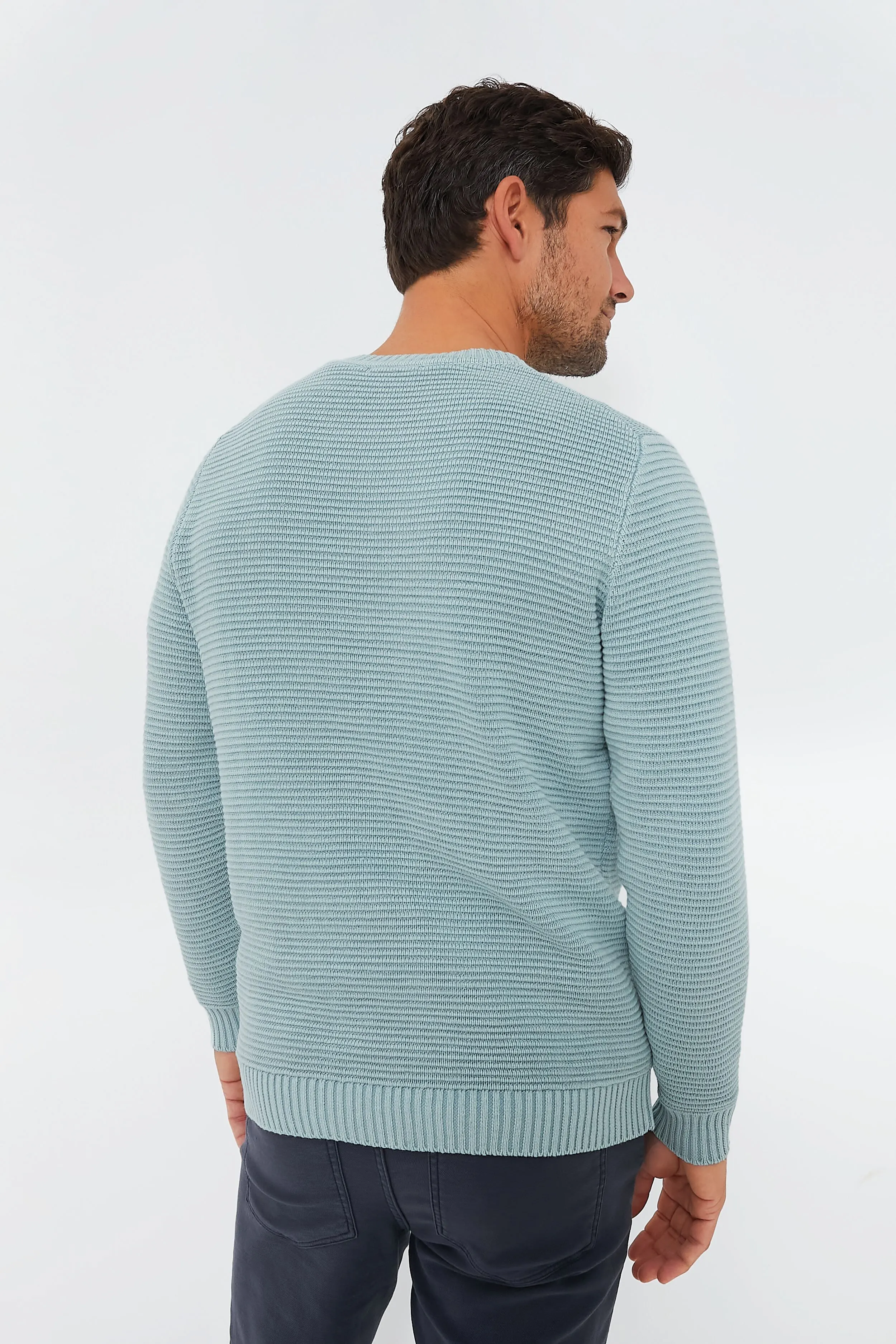 Slate Garment Dyed Crew Sweater