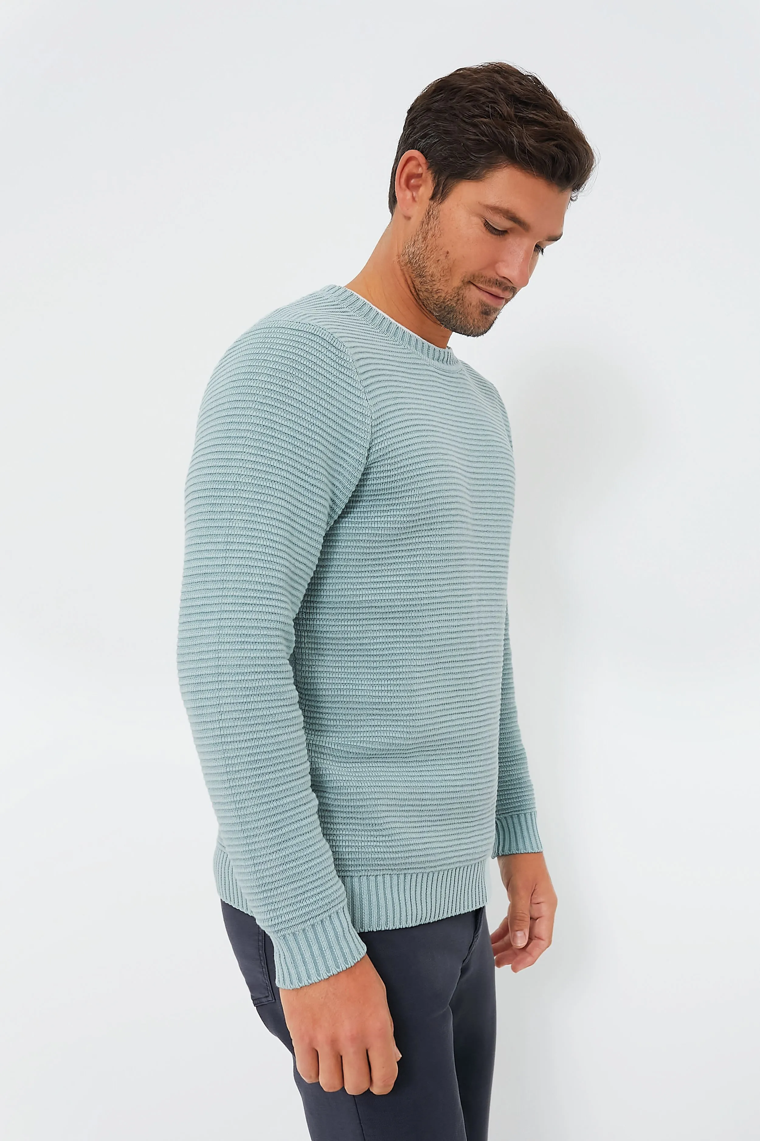 Slate Garment Dyed Crew Sweater