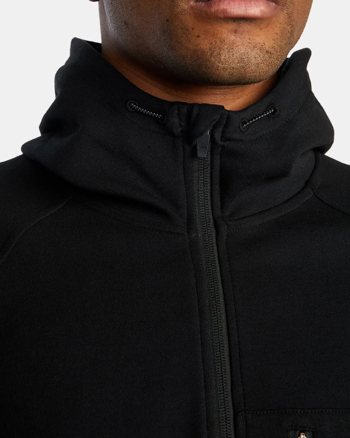 Tech Zip-Up Fleece Hoodie II - Black
