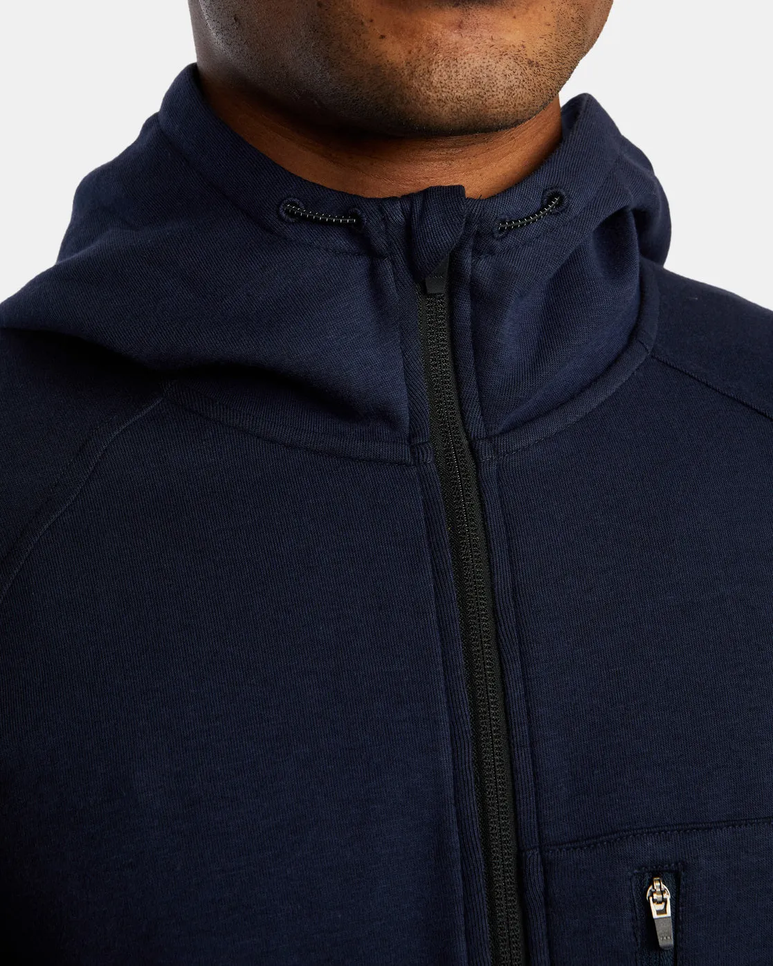 Tech Zip-Up Fleece Hoodie II - Navy
