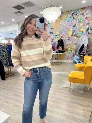 THML Put It In Neutral Beige Top