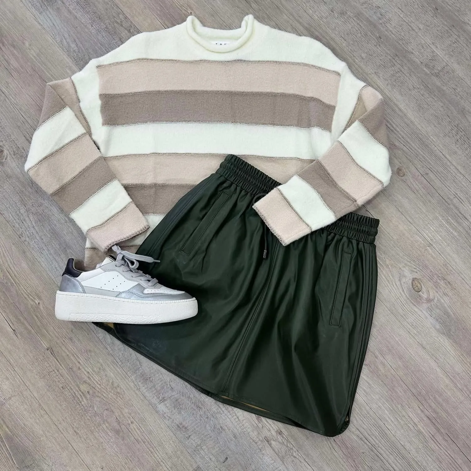 THML Put It In Neutral Beige Top