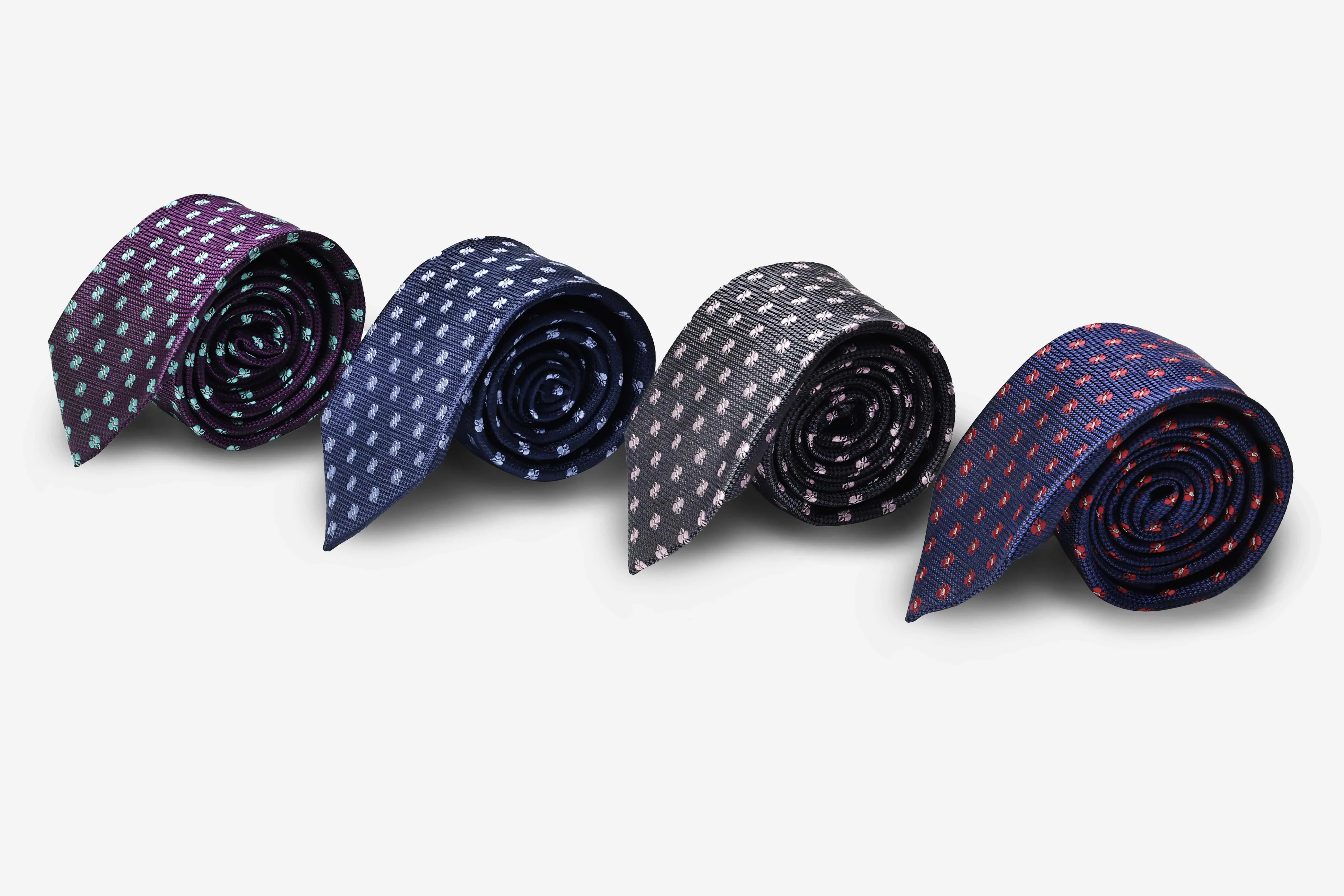 Warwick Foulard Silk Tie, Navy / Red